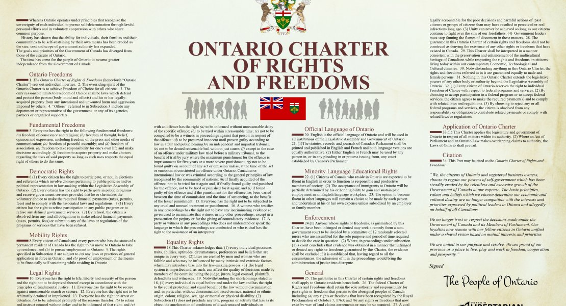 Ontario Charter of Rights and Freedoms